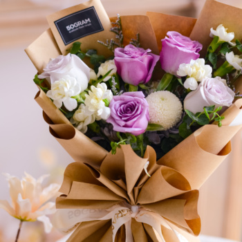 Purple color rose, light purple color roses flower bouquet