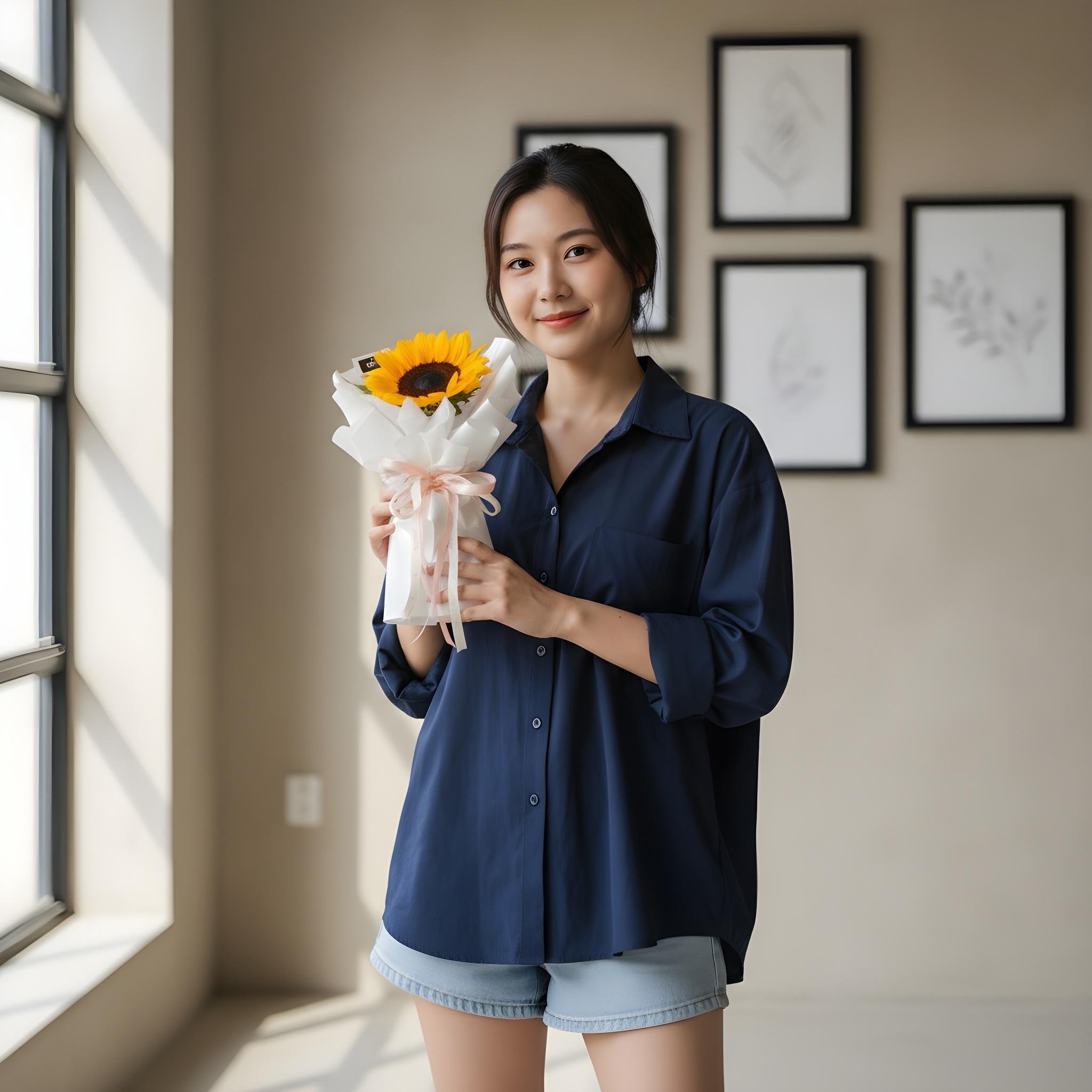 Sunflower mini bouquet- single stalk - image 5