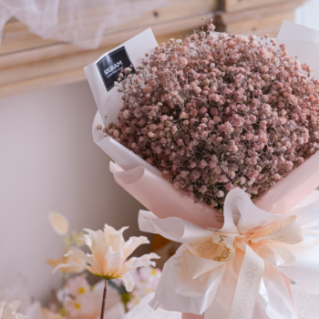 Baby pink, pink, baby breath