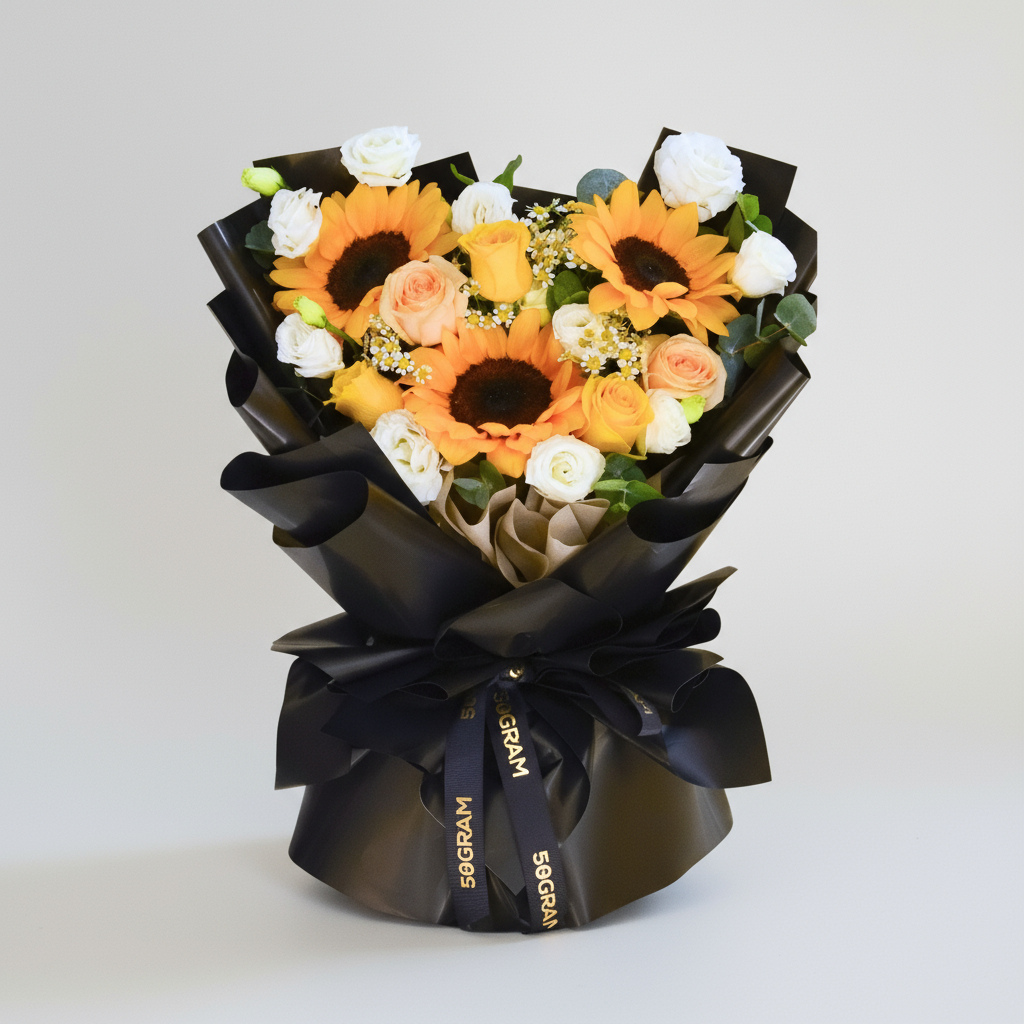 Sunflower vista flower bouquet