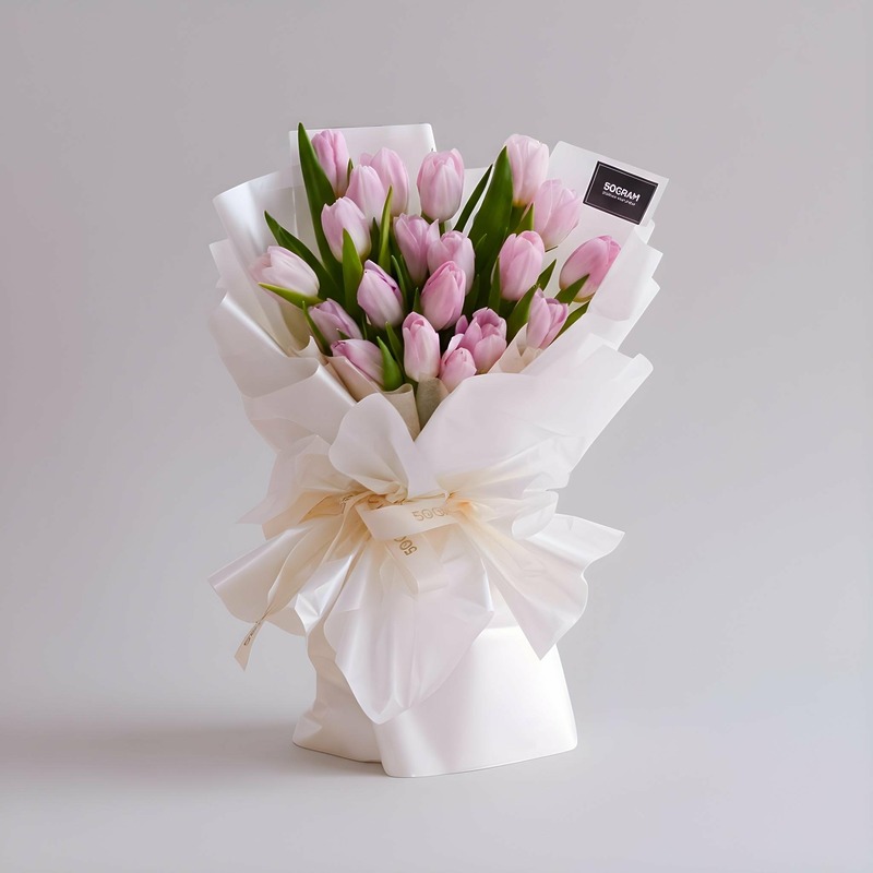 Light Pink Tulips Hand Bouquet