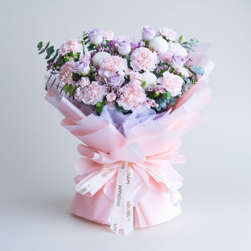 Primo Amore Beige Carnation Hand Bouquet