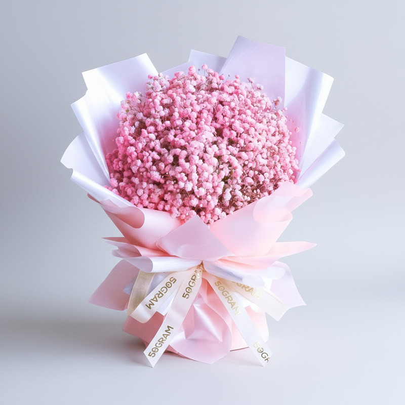 Baby Pink Baby Breath Hand Bouquet