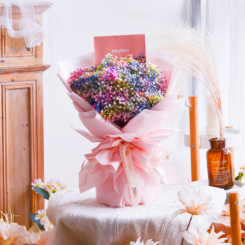 Colorful Baby Breath, Rainbow Baby Breath, Rainbow, Colorful , Free Delivery, KL, Kuala Lumpur, Birthday, Surprise Flower Box Free Delivery