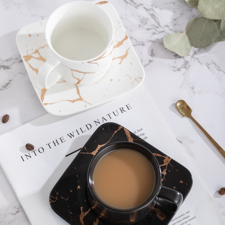 Classy marbled ceramic coffee cup