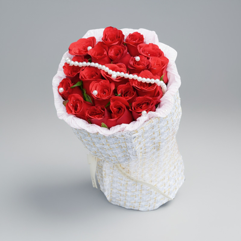 Red Romance Russian Style Red roses Bouquet