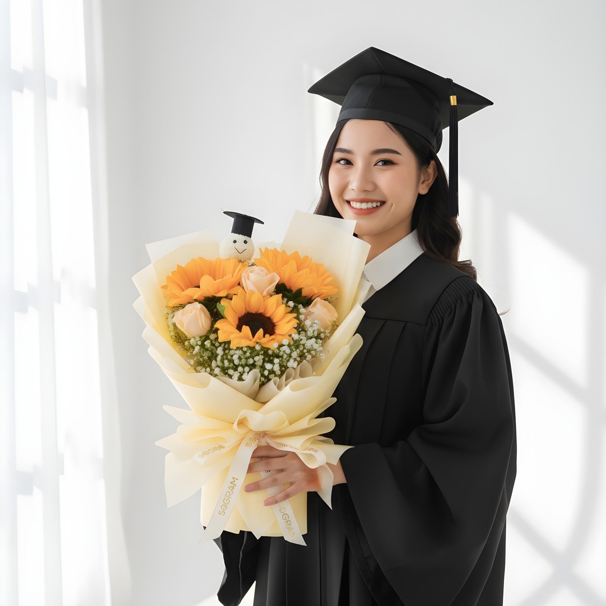Sunny up sunflower bouquet | hand bouquet - image 2