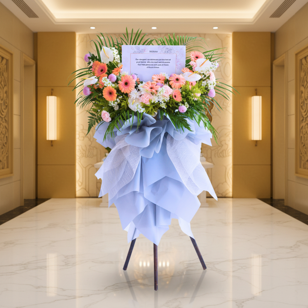Graceful tribute | condolences flower stand - image 2