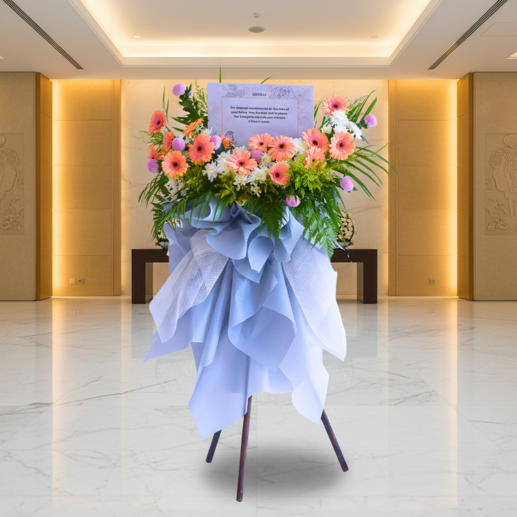 Graceful tribute | condolences flower stand - image 3
