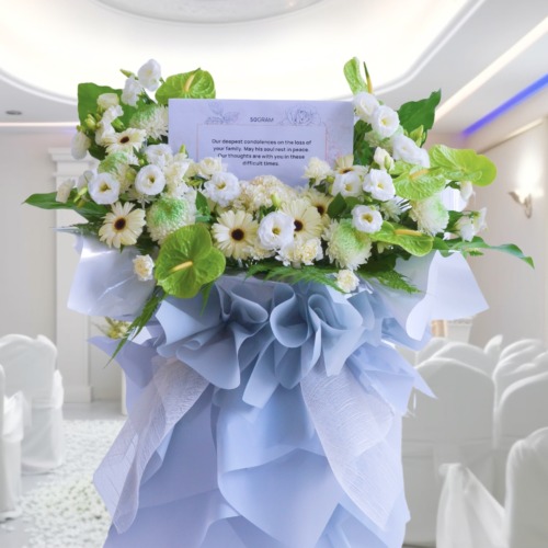 Green upsized condolences stand 1 1