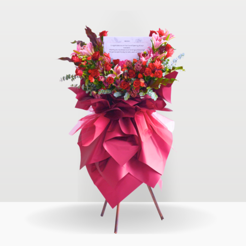 Maroon blossoms | business opening stand free delivery kl & pj - premium size