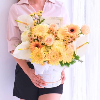 Sunset remembrance | condolences flower box large size free delivery kl & pj