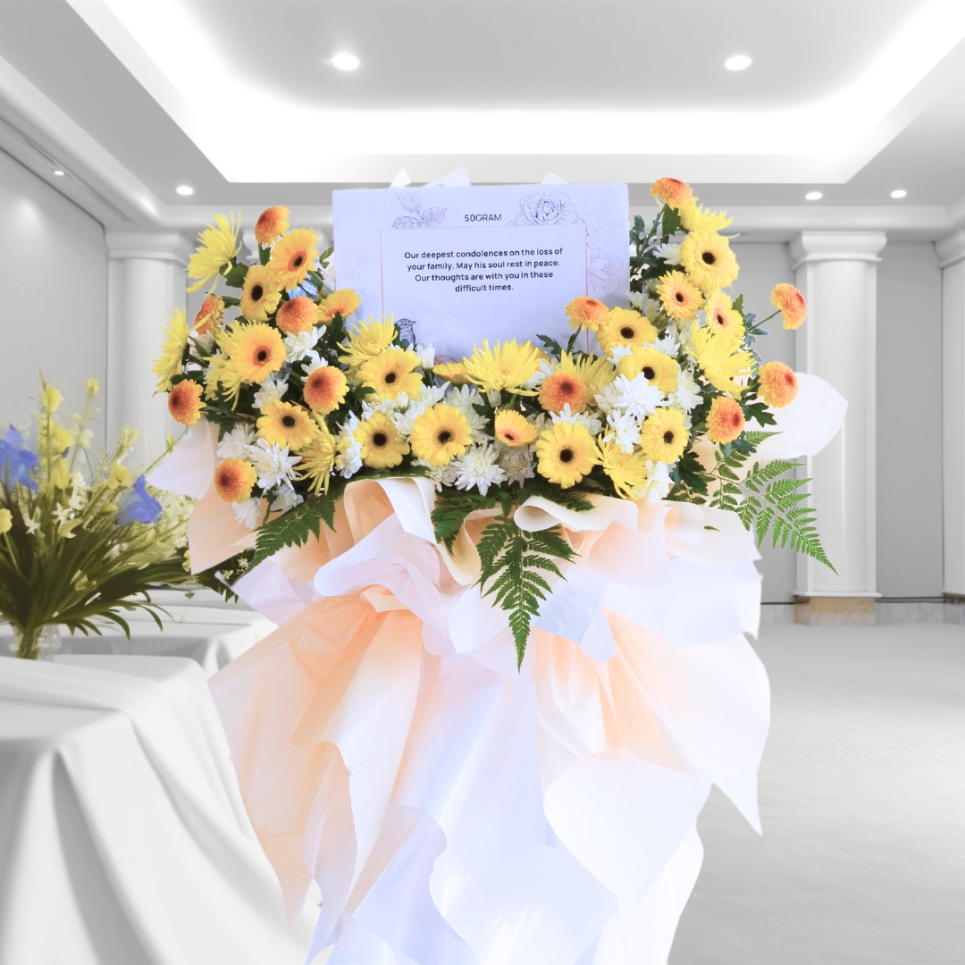 Serenity's embrace | condolences flower stand - image 4