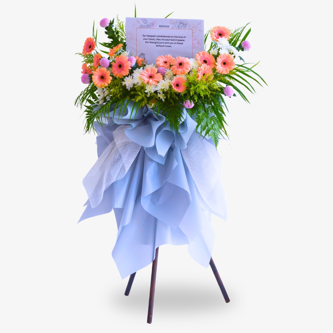 Graceful tribute | condolences flower stand - image 6