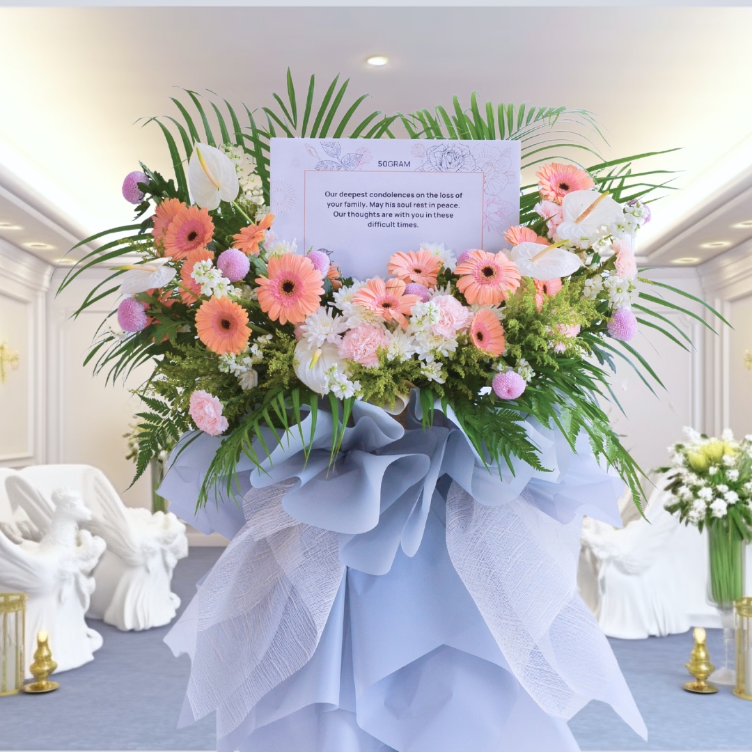 Graceful tribute | condolences flower stand - image 4