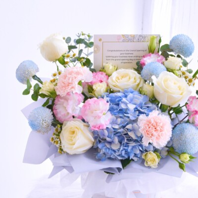 Blue beaon business openingflower box | fresh flower | free delivery kl & pj
