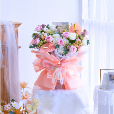 Pink Blush Blossoms Flower Bouquet | Free Delivery KL & PJ