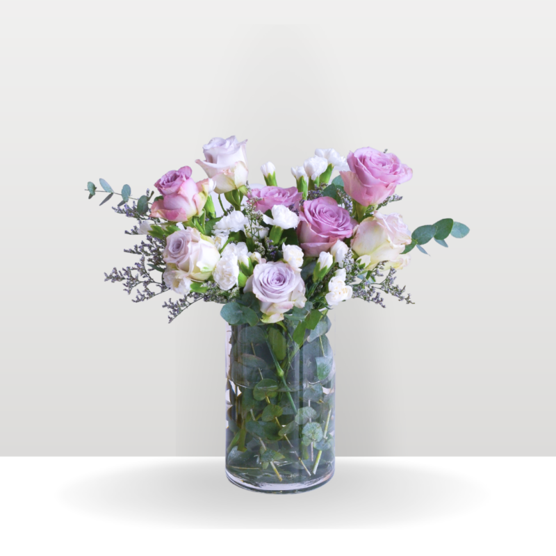 Amethyst Roses Vase Flower