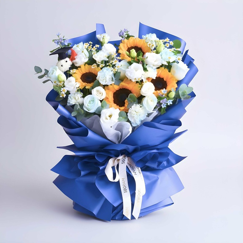 Floral Milestone Sunflower Hand Bouquet