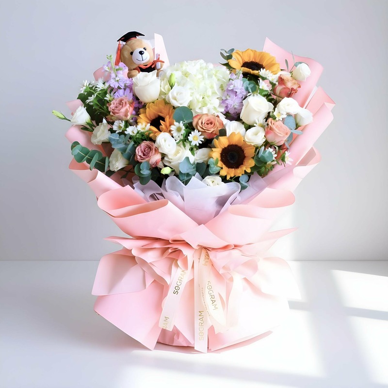 Sunrise Scholar Sunflower Hand Bouquet