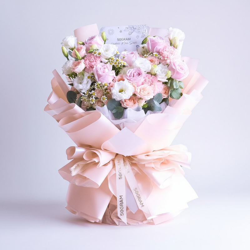 Amore Blossom Pink Rose Hand Bouquet