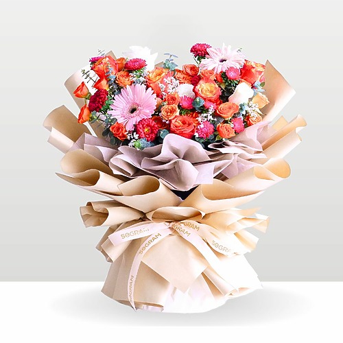 Pink glow posy large 1