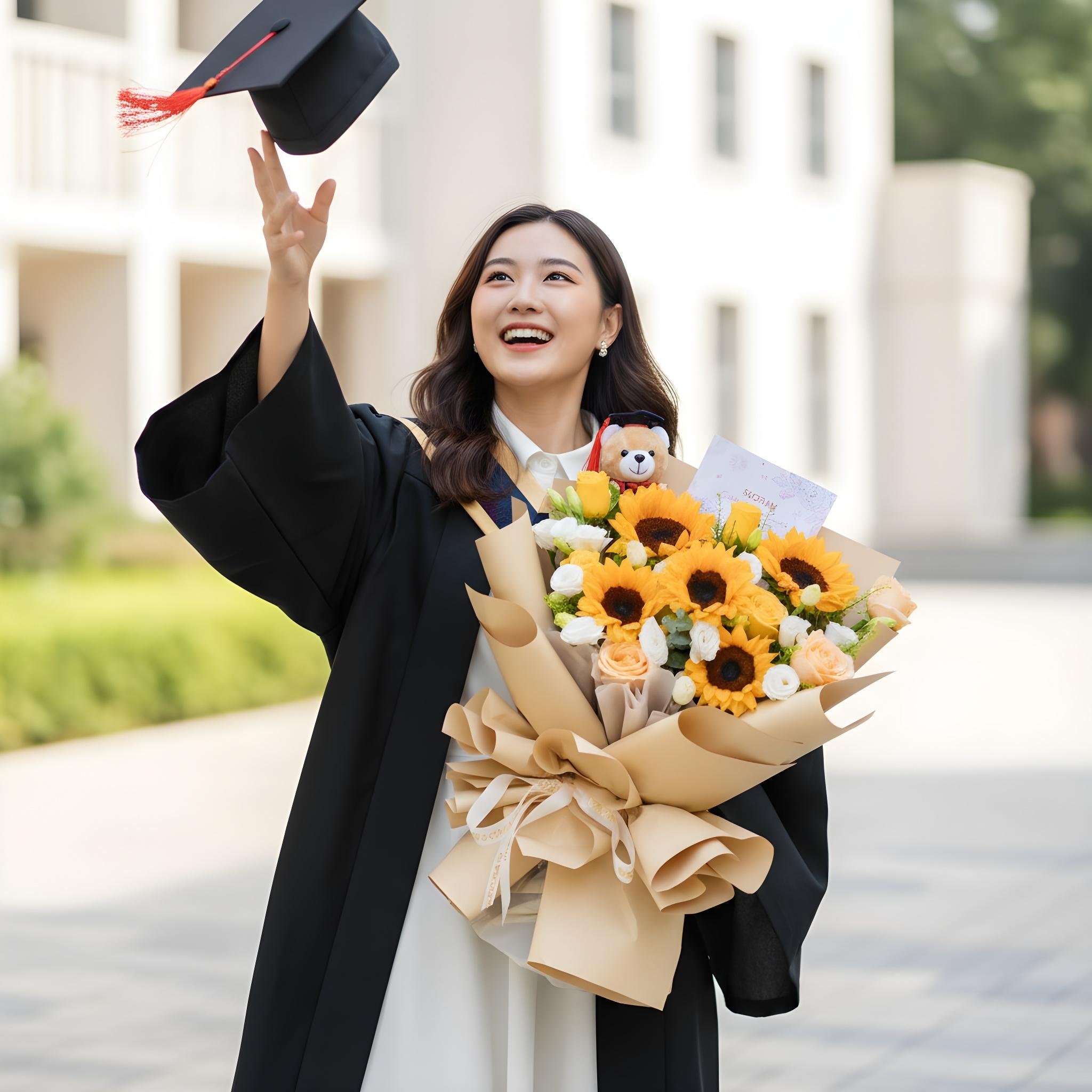 Future bright sunflower hand bouquet - image 2