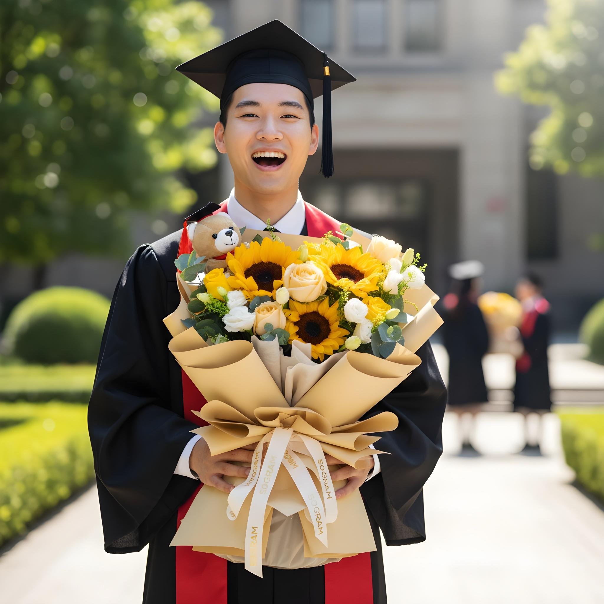 Future bright sunflower hand bouquet - image 3
