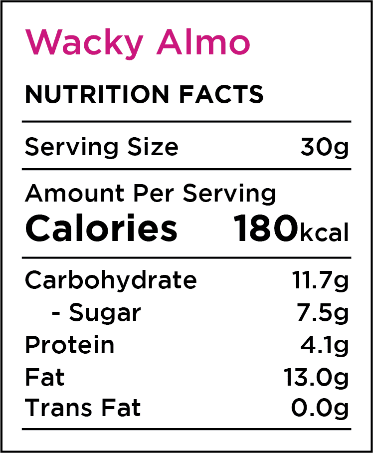 (Box) Wacky Almo 68% Dark Chocolate Coated Almonds - 100g 4