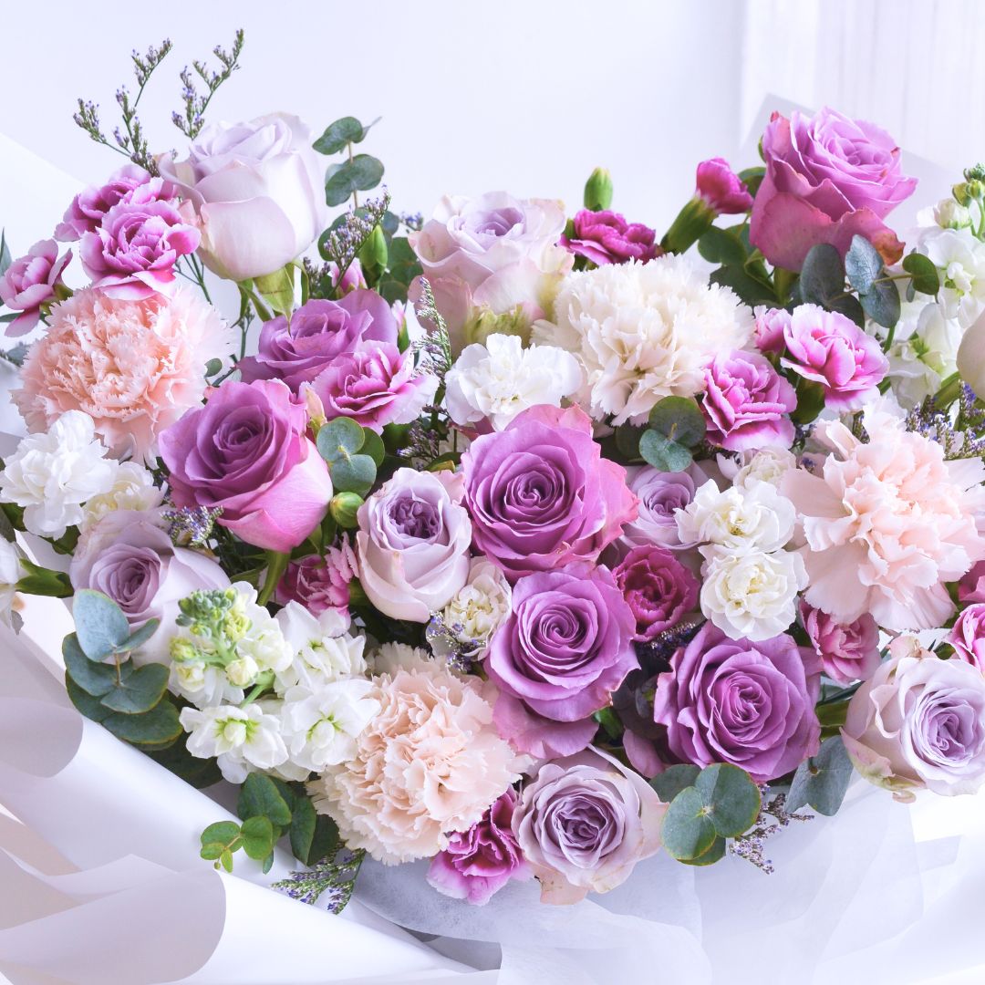Amethyst dream purple roses hand bouquet - image 8