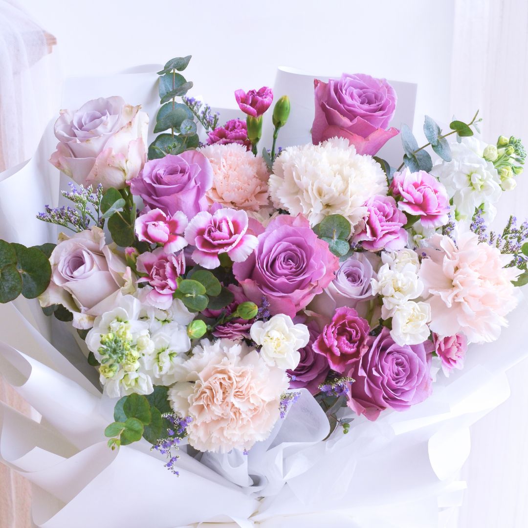 Amethyst dream purple roses hand bouquet - image 11