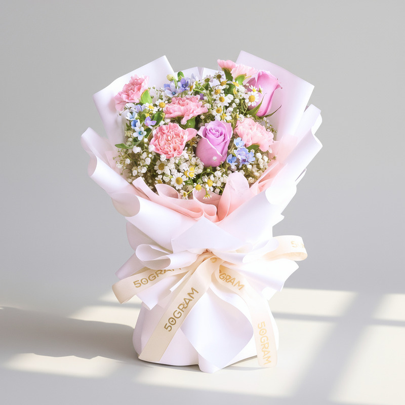 Blushing Violet Hand Bouquet