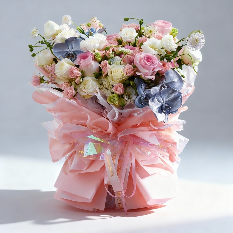 Orchid Opulence Silver Orchid Hand Bouquet