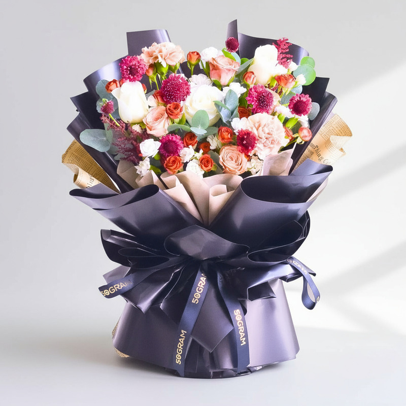 Russet Blooms Cappuccino Roses Hand Bouquet