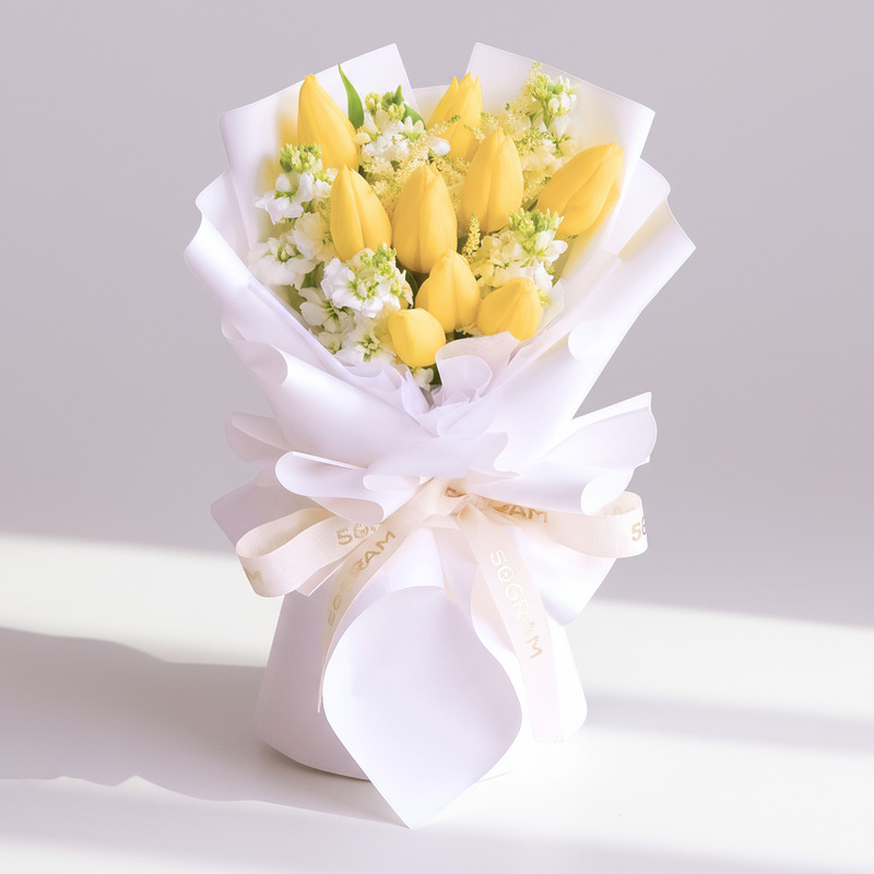 Yellow Tulips Hand Bouquet