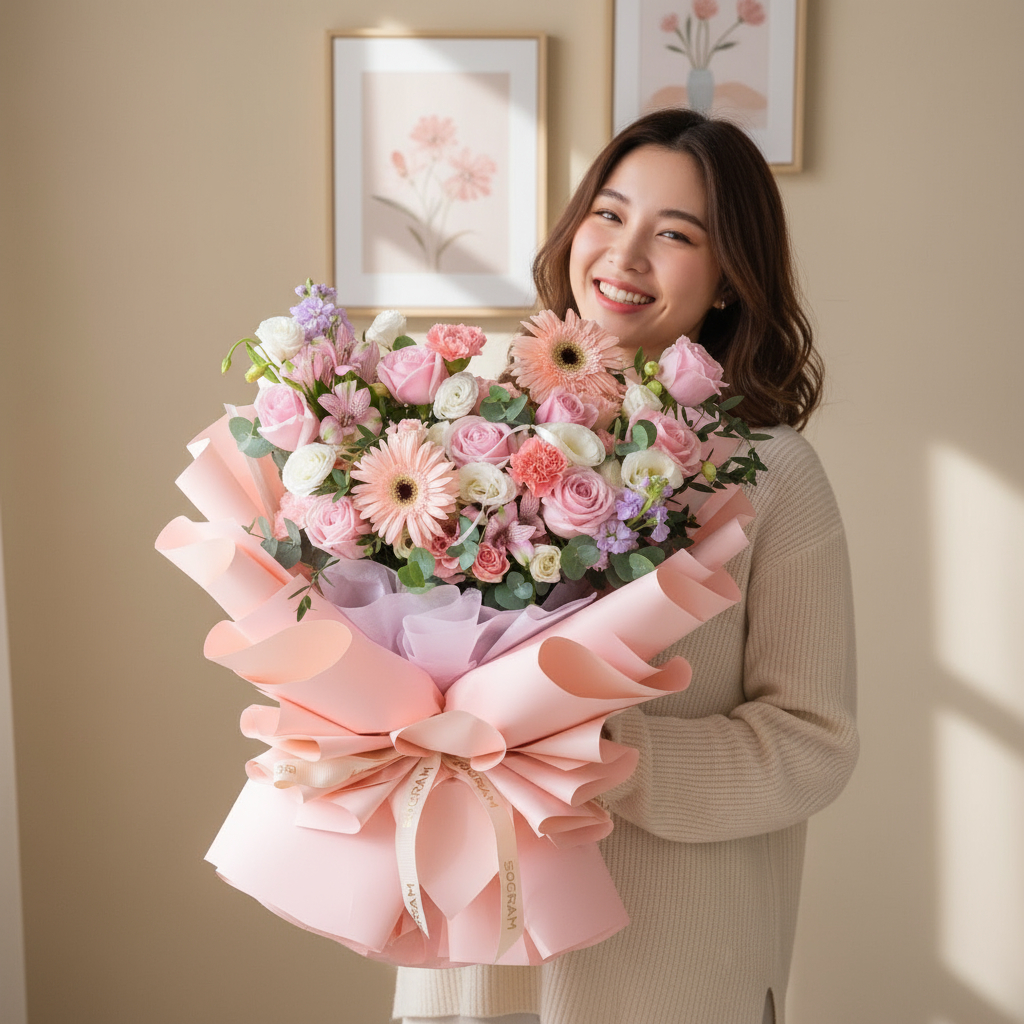 Lush romance hand bouquet - image 2