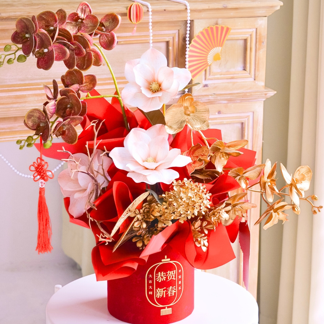 新春花开 Spring Blossoms Artificial CNY Flower Box 3