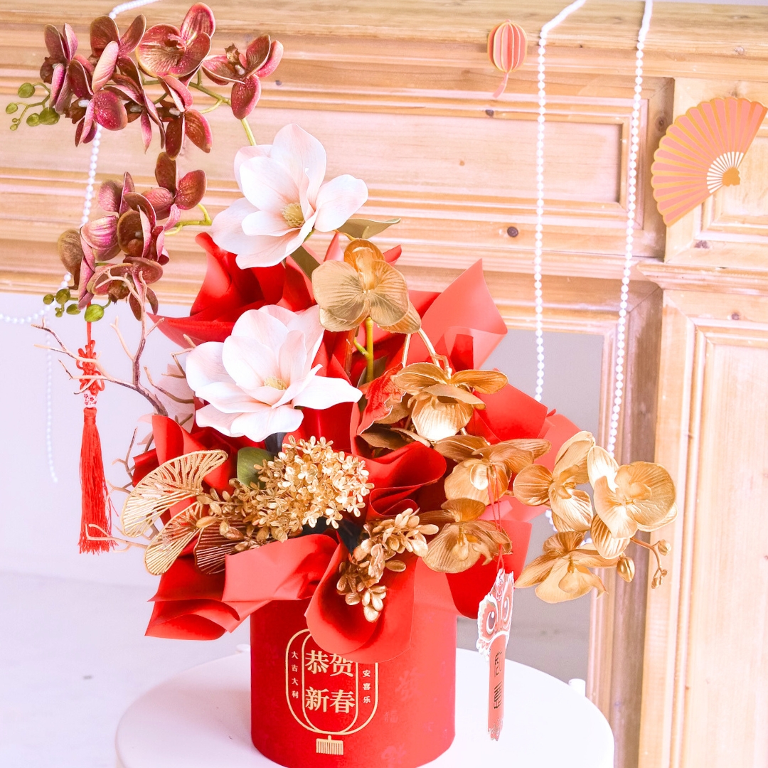 新春花开 Spring Blossoms Artificial CNY Flower Box 4