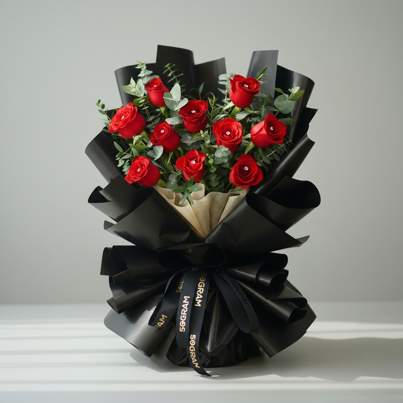 Classic Red Roses Valentine Hand Bouquet