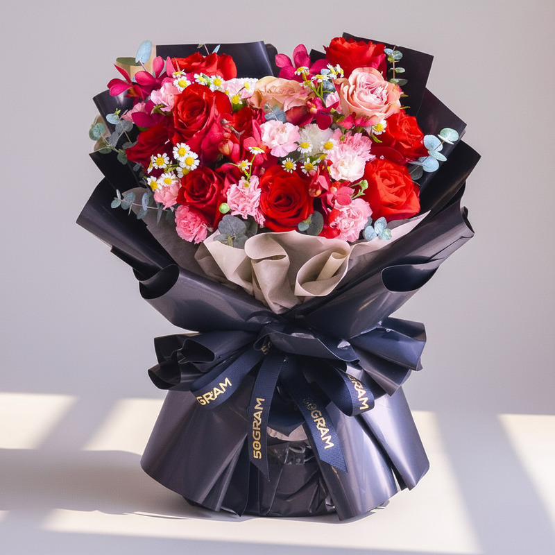 Mystic Love Red Rose Hand Bouquet