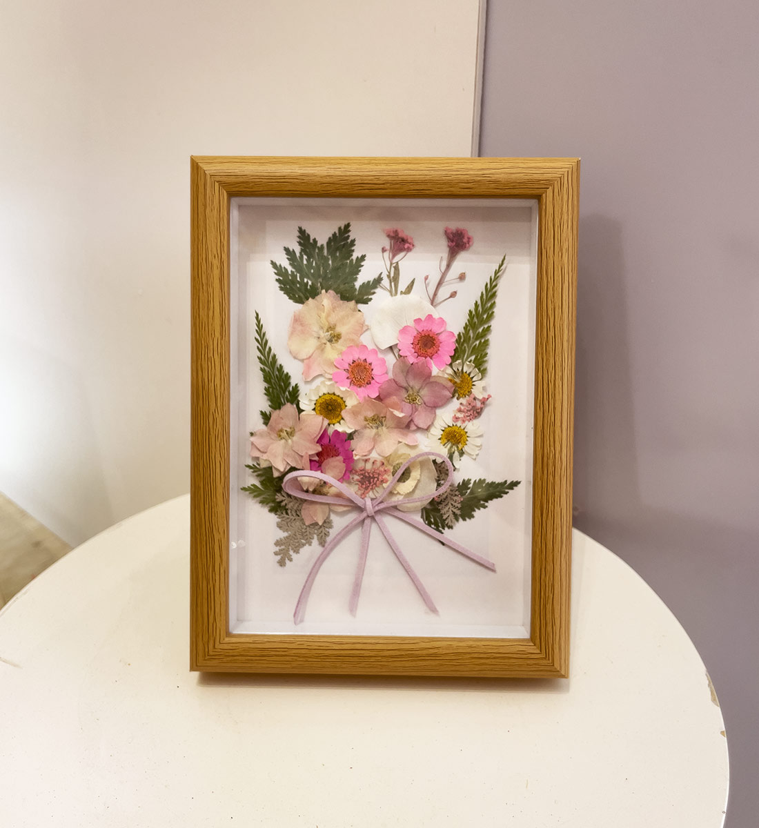 Petal collage (4 colours) - preserved flower frame
