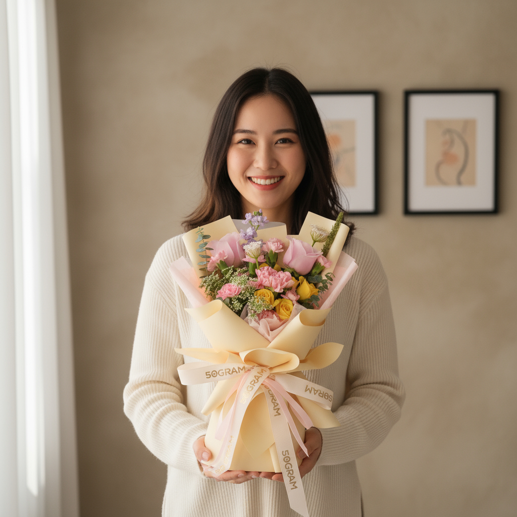 Honey haze hand bouquet - image 4