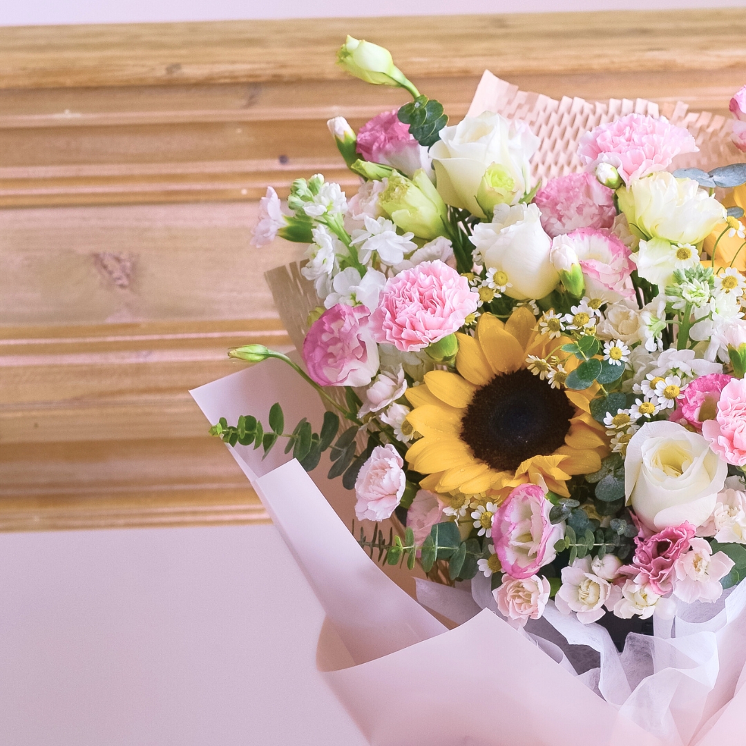 Sugar sun sunflower hand bouquet - image 9