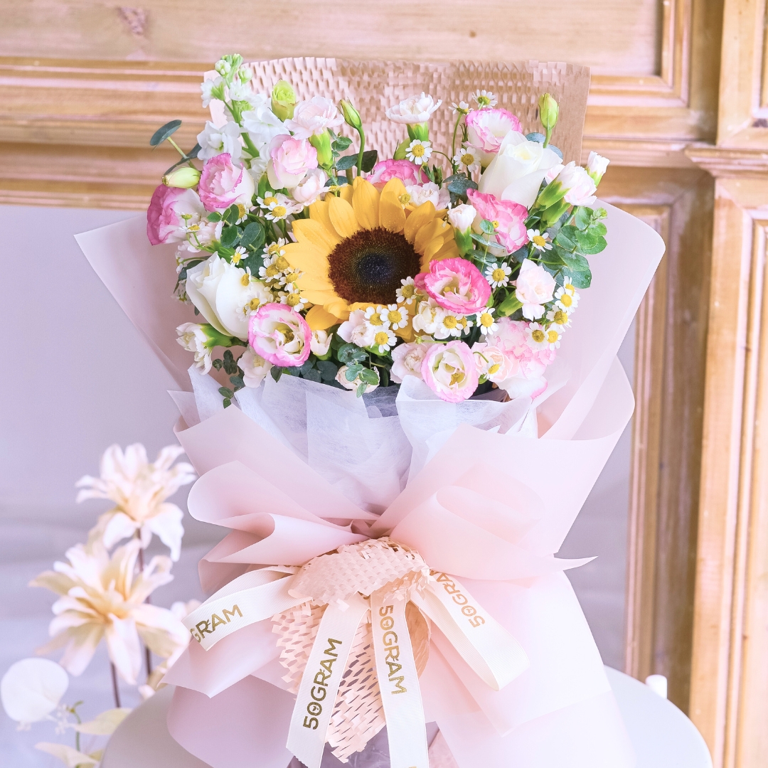 Sugar sun sunflower hand bouquet - image 12