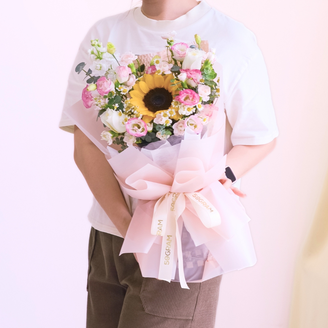 Sugar sun sunflower hand bouquet - image 15