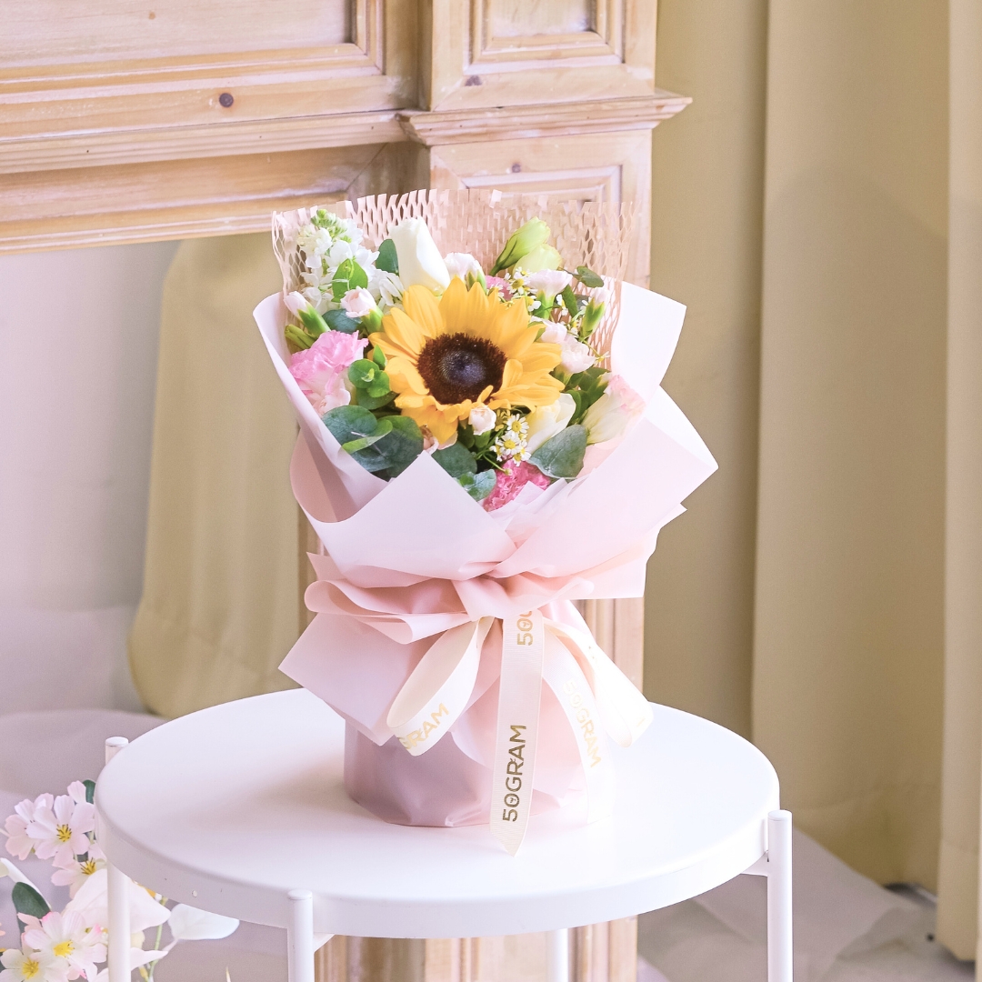 Sugar sun sunflower hand bouquet - image 16