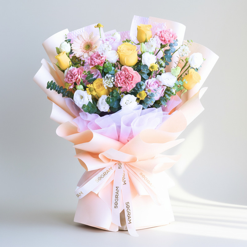 Buttercup Whimsy Yellow Roses Hand Bouquet