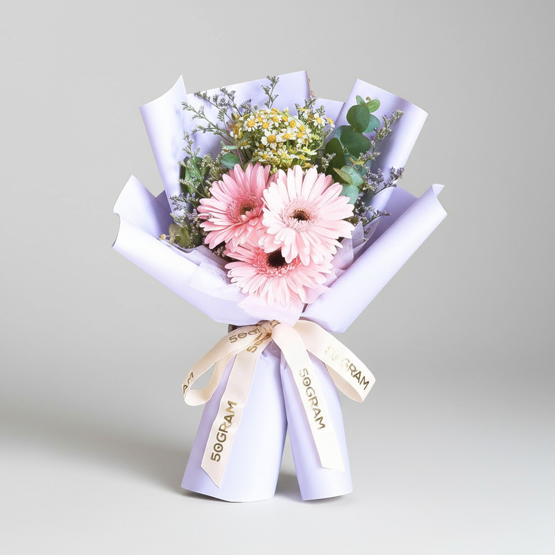 Adore Lite Pink Daisy Hand Bouquet