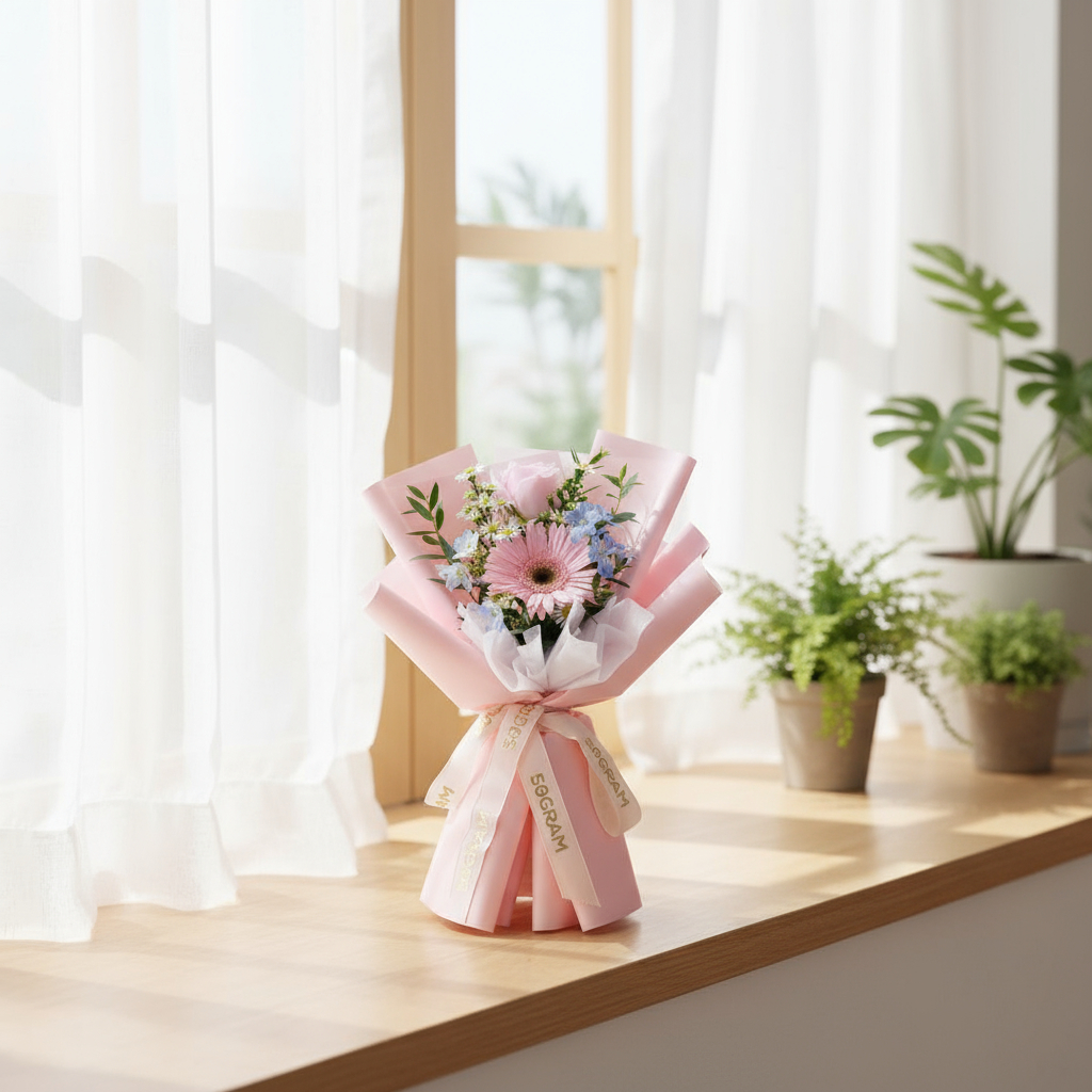 Joylet pink rose hand bouquet - image 3