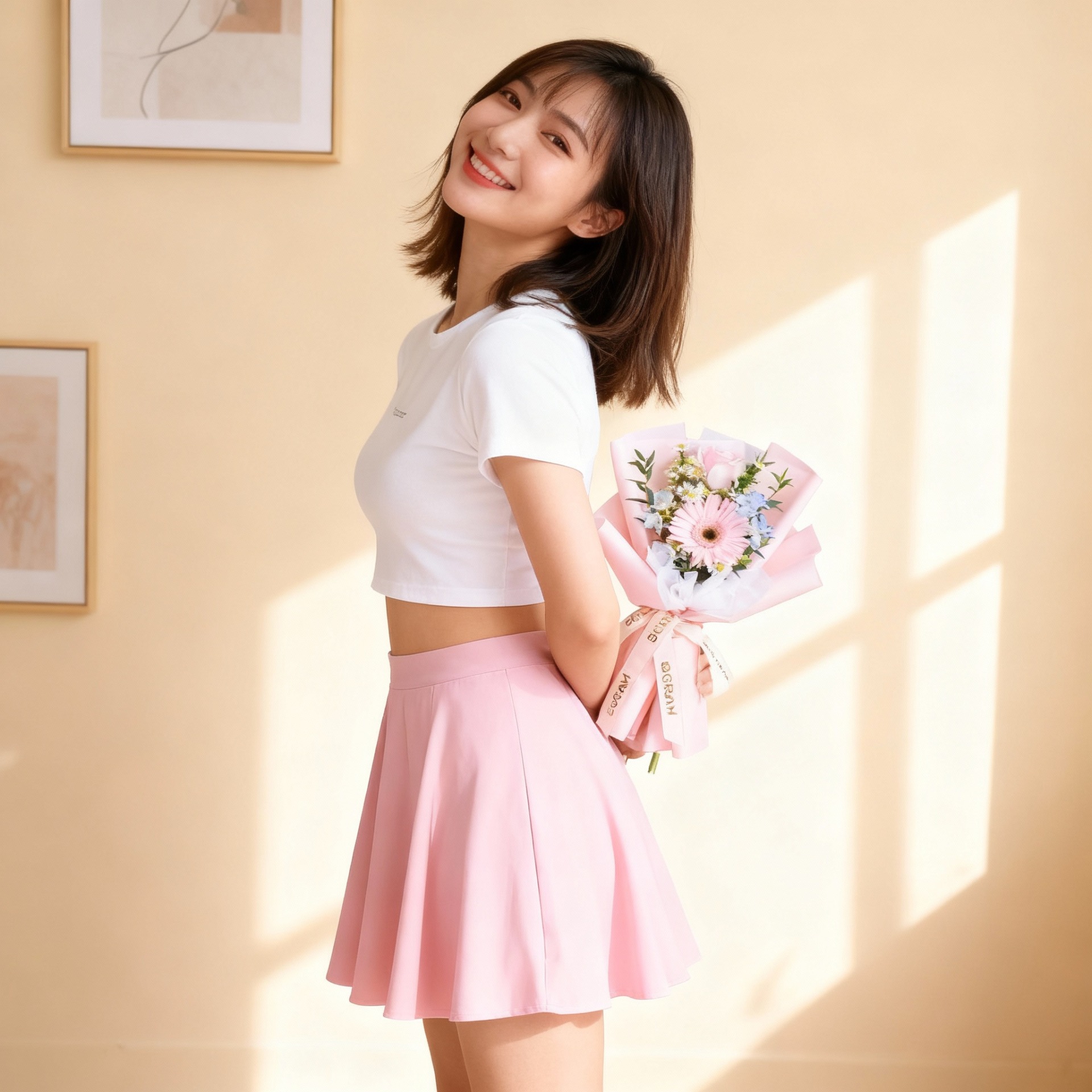 Joylet pink rose hand bouquet - image 2